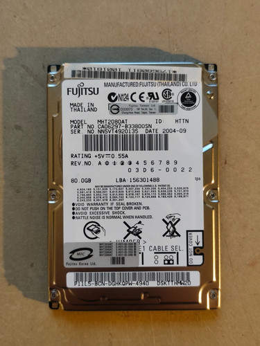 Fujitsu mht2080at 80gb - mht2080at,