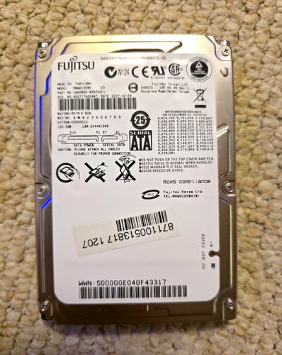 Fujitsu mhw2120bh 120gb - 120gb, 2,5"