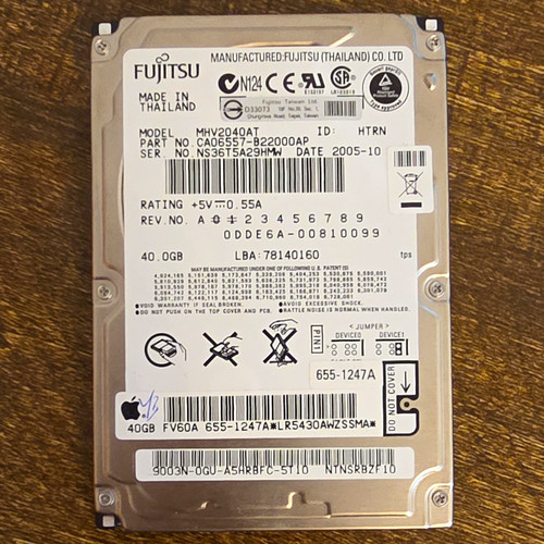 Fujitsu mhv2040at zoll - 2,5,