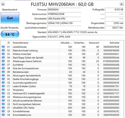 Fujitsu mhv2060ah ide - mhv2060ah, 60