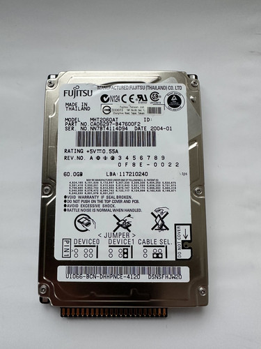 Fujitsu 60gb intern zoll - 2,5,