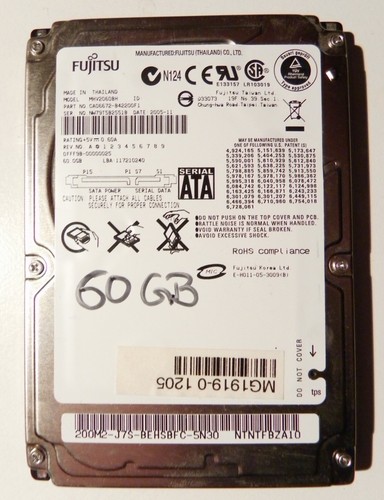 Fujitsu mhv2060bh 60gb - mhv2060bh, 2,5"