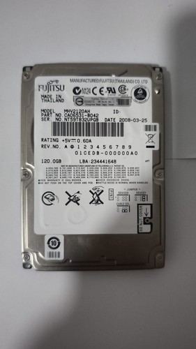 Festplatte fujitsu 120gb ide - 120gb,