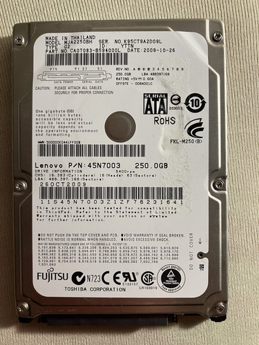 Festplatte 250gb sata 5 - 250gb,