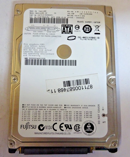 Fujitsu 160gb mhz2160bh - 160gb, g2*