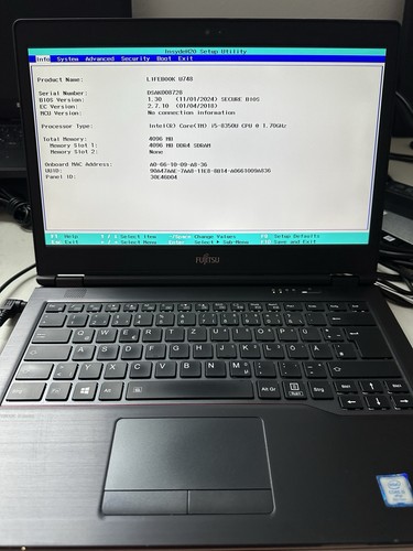 Fujitsu lifebook u748 core - fujitsu,