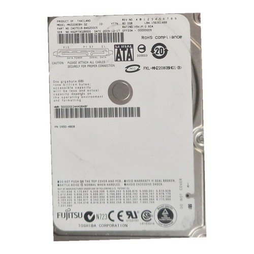 Fujitsu mhz2080bh 80gb - fujitsu, 2,5"