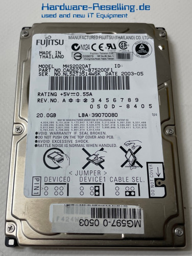 Fujitsu 40gb ide 4 - 40gb, 2mb