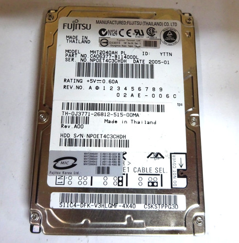 Fujitsu 40gb mht2040ah - fujitsu, *mht2040ah